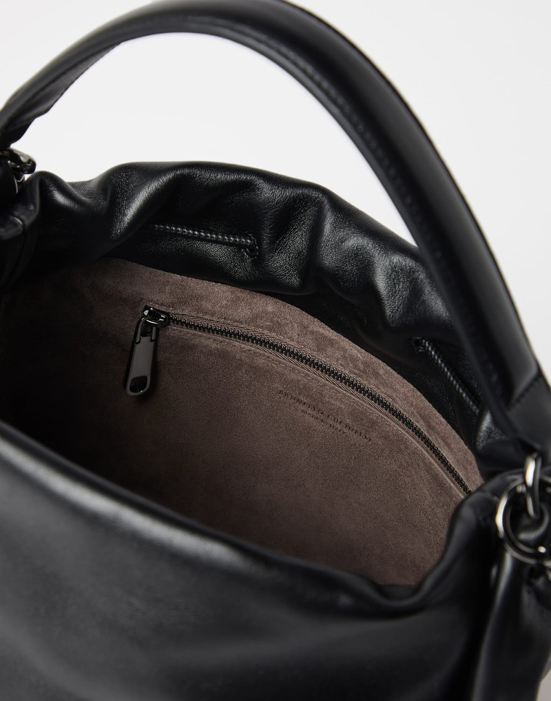 Mellow bucket bag in soft leather with monili 5