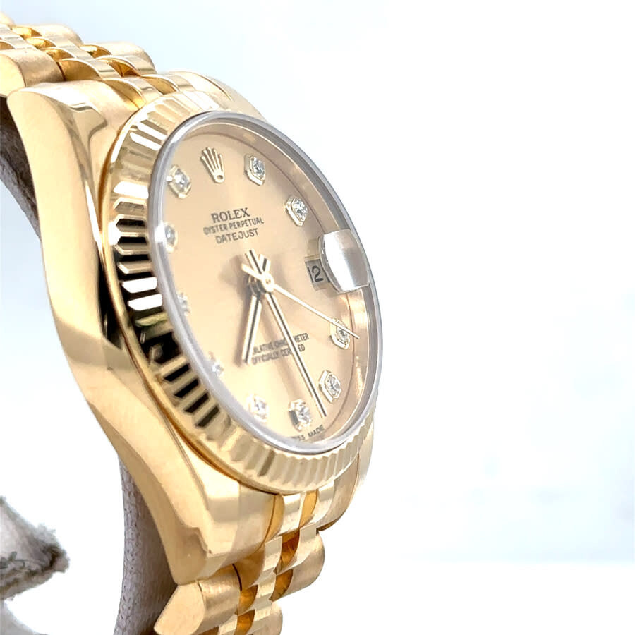Pre-owned Rolex Datejust Automatic Diamond Champagne Dial Ladies Watch 178278 CDJ - 3