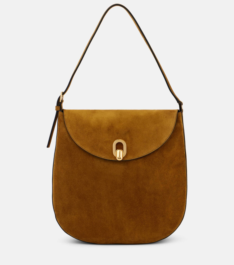 Tondo Large suede shoulder bag 1