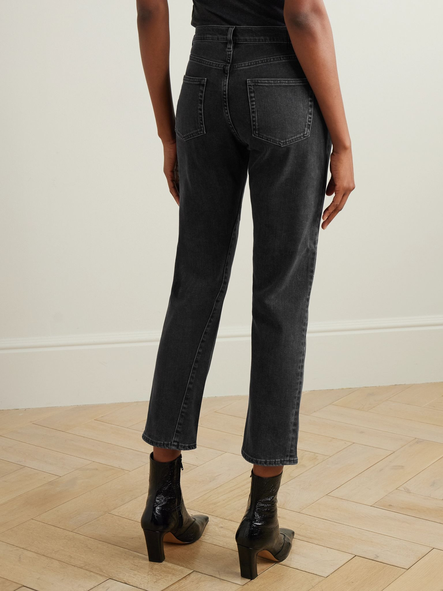 Twisted Seam high-rise straight-leg jeans Black - 4