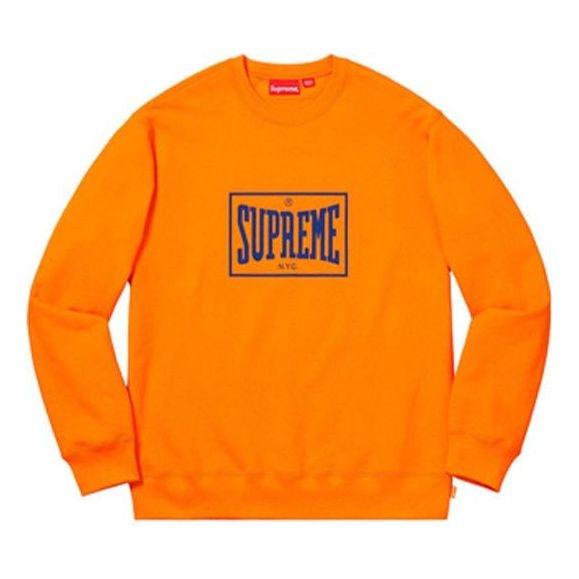 Supreme SS19 Warm Up Crewneck Orange logo SUP-SS19-415 - 1