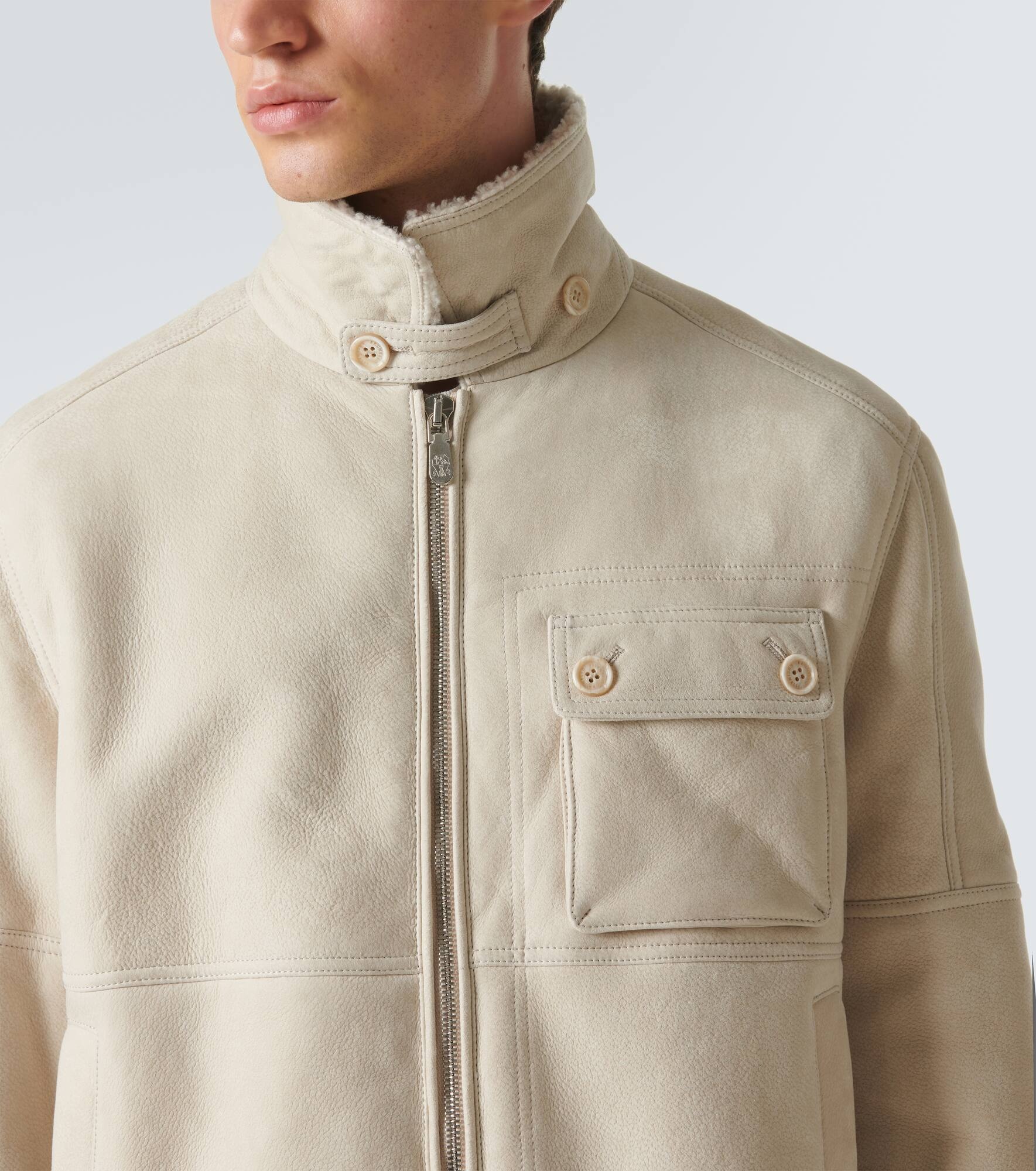 Shearling blouson - 7