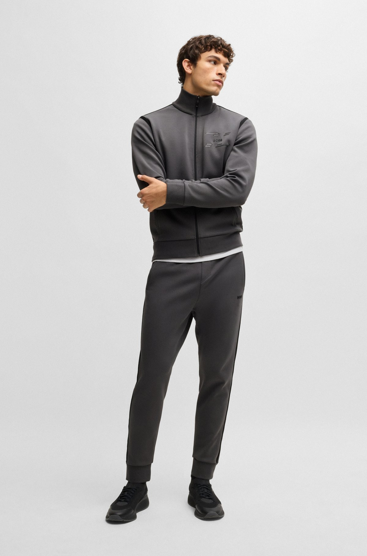 TRACKSUIT BOTTOMS WITH TAPE AND LOGO - 4