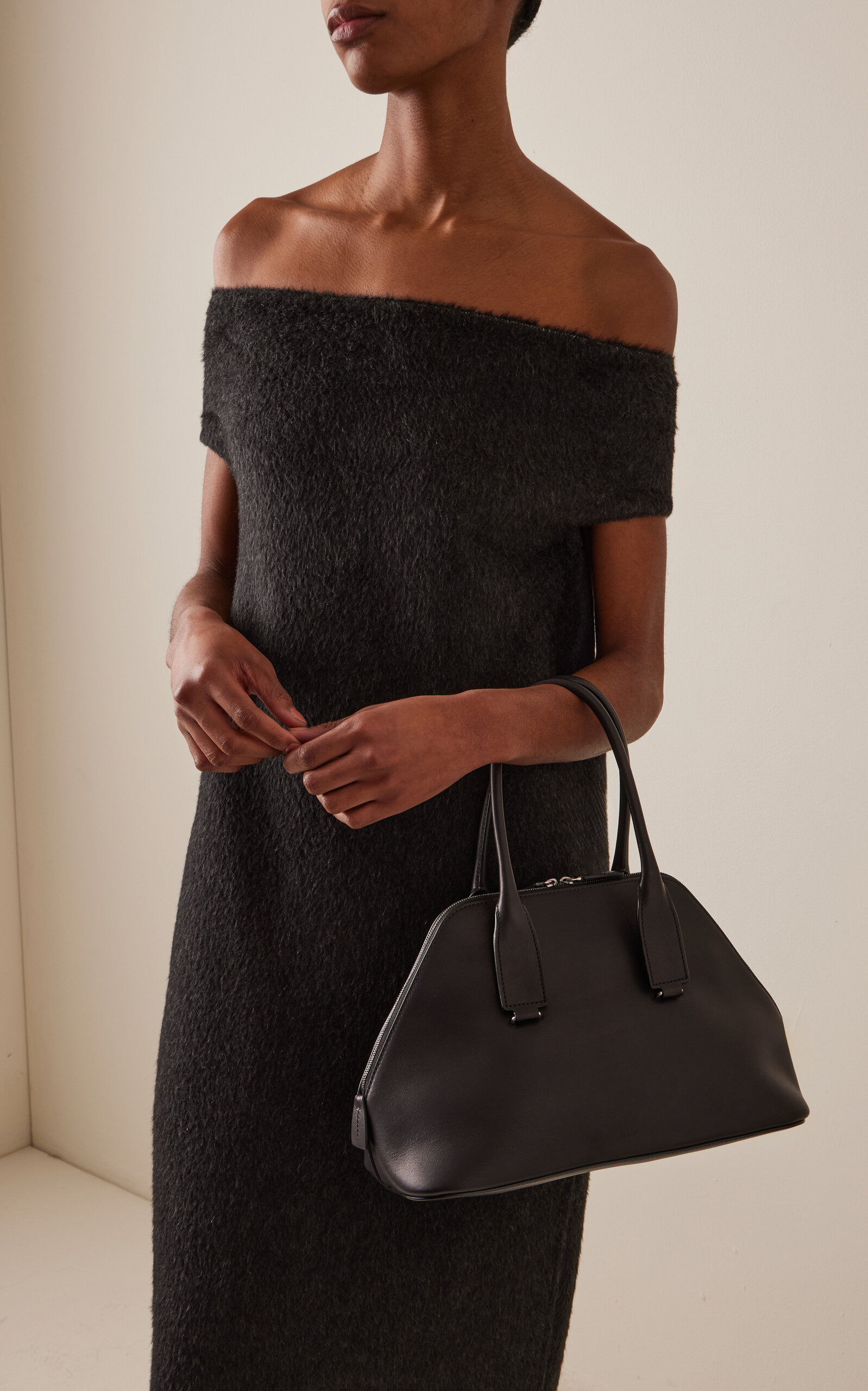 Medium Devon Leather Bag black - 2