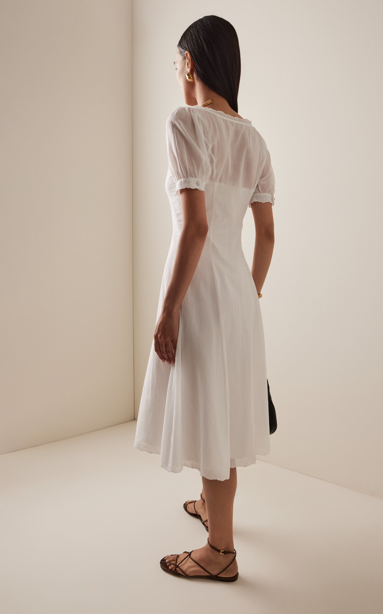 CottonMidi Dress ivory - 4