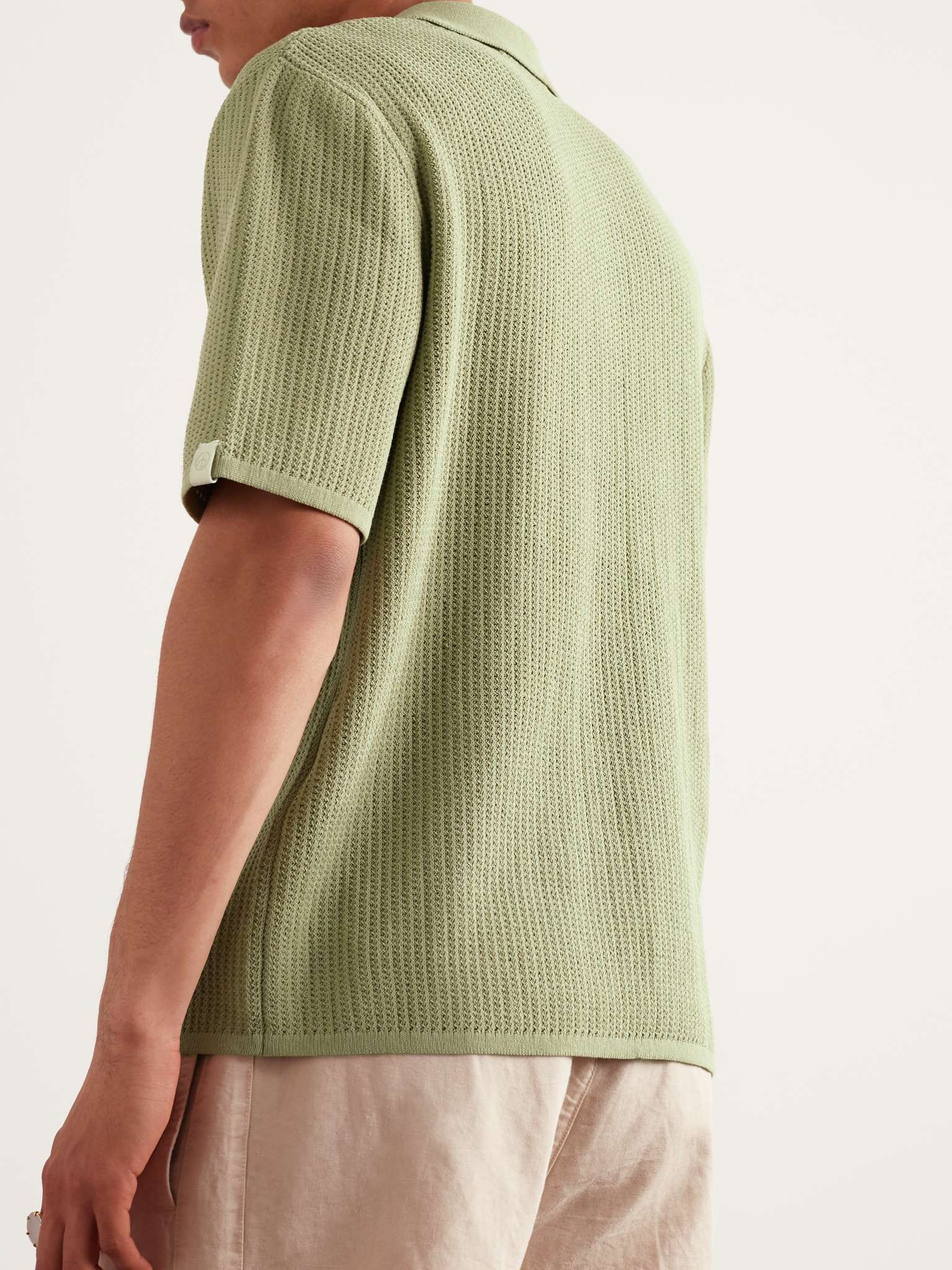 Nolan Crochet-Knit Polo Shirt - 3