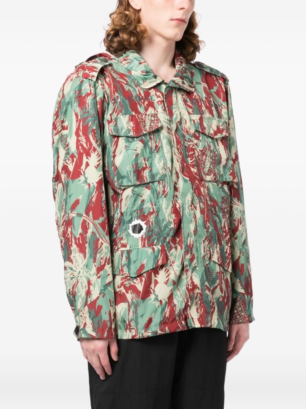camouflage-print hooded jacket - 3