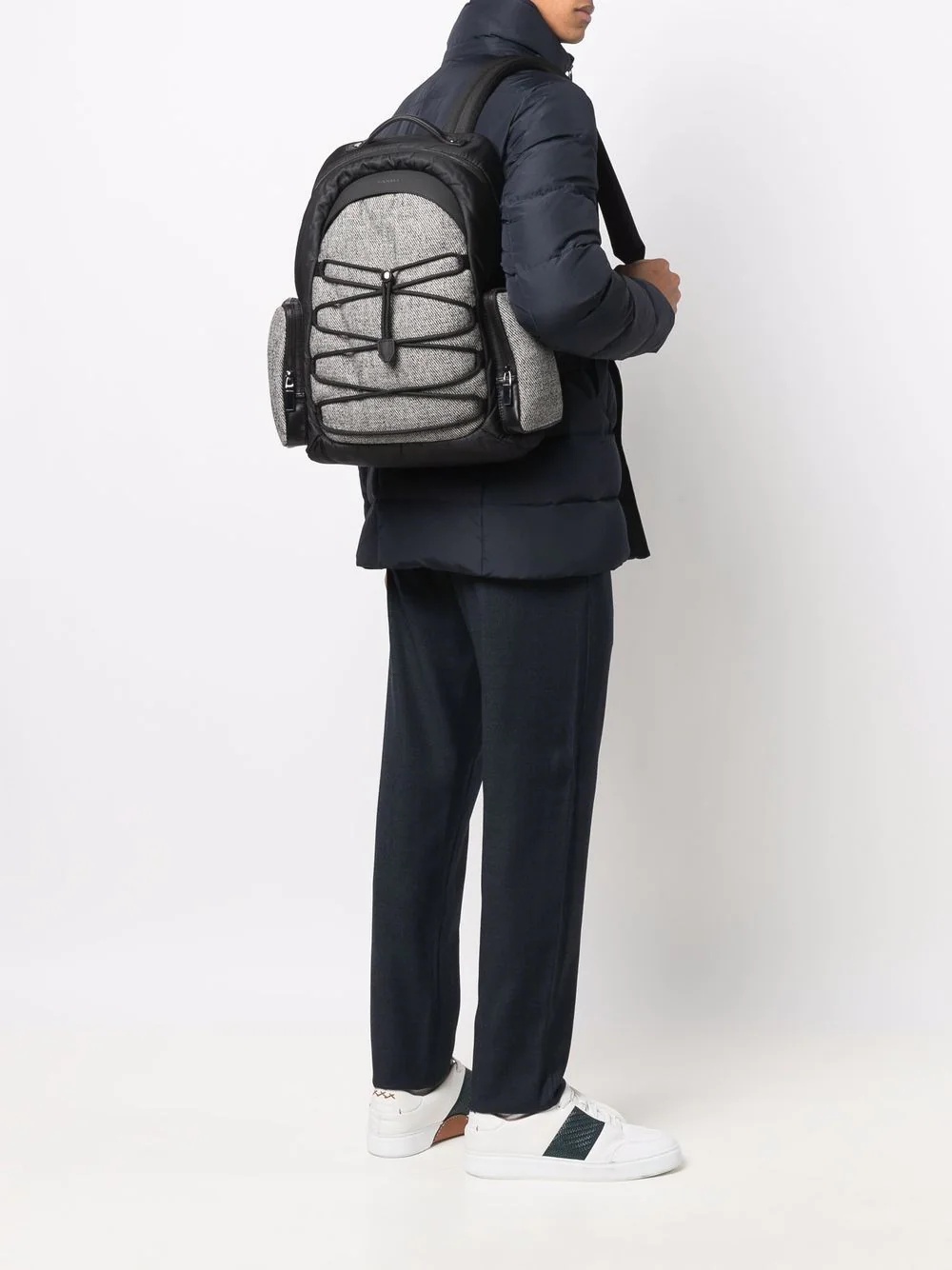 contrast-panel padded backpack - 2