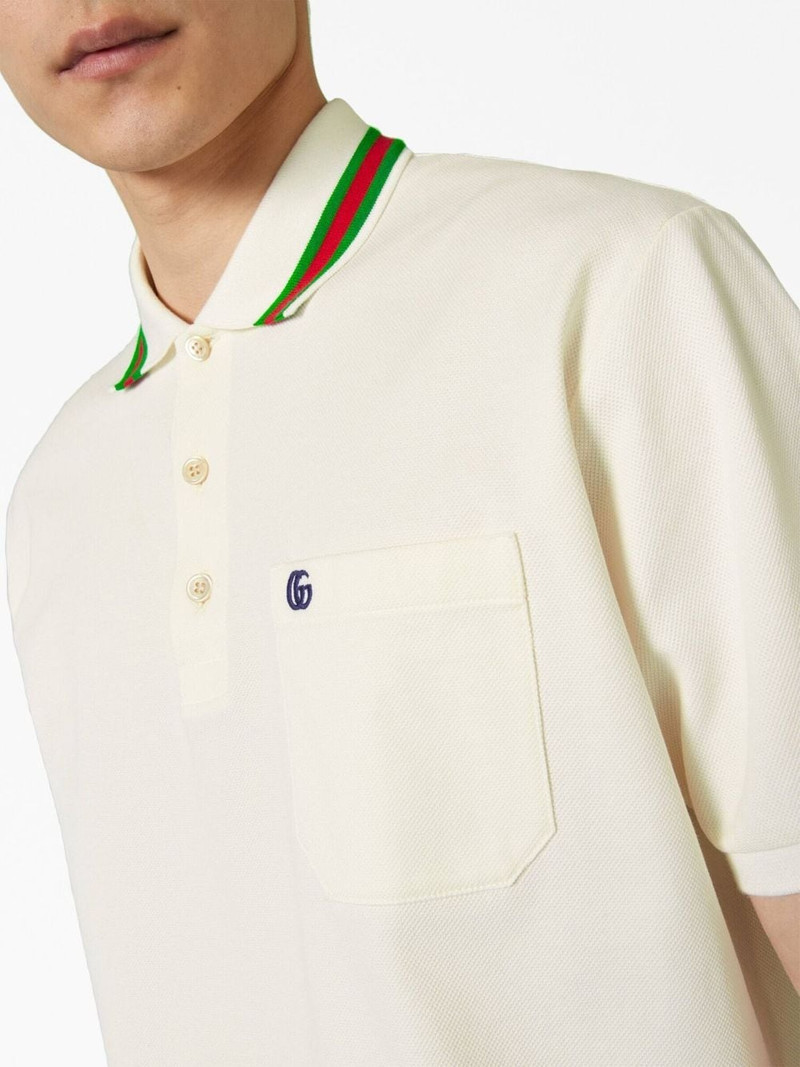 logo-embroidered piqué polo shirt 5
