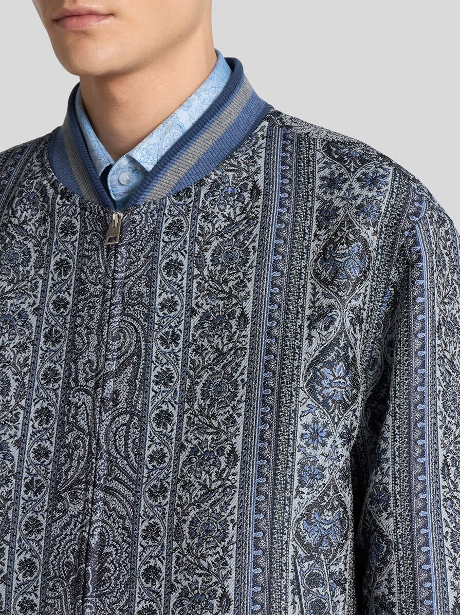 BOMBER JACKET WITH FLORAL AND MEDALLION MOTIF - 2