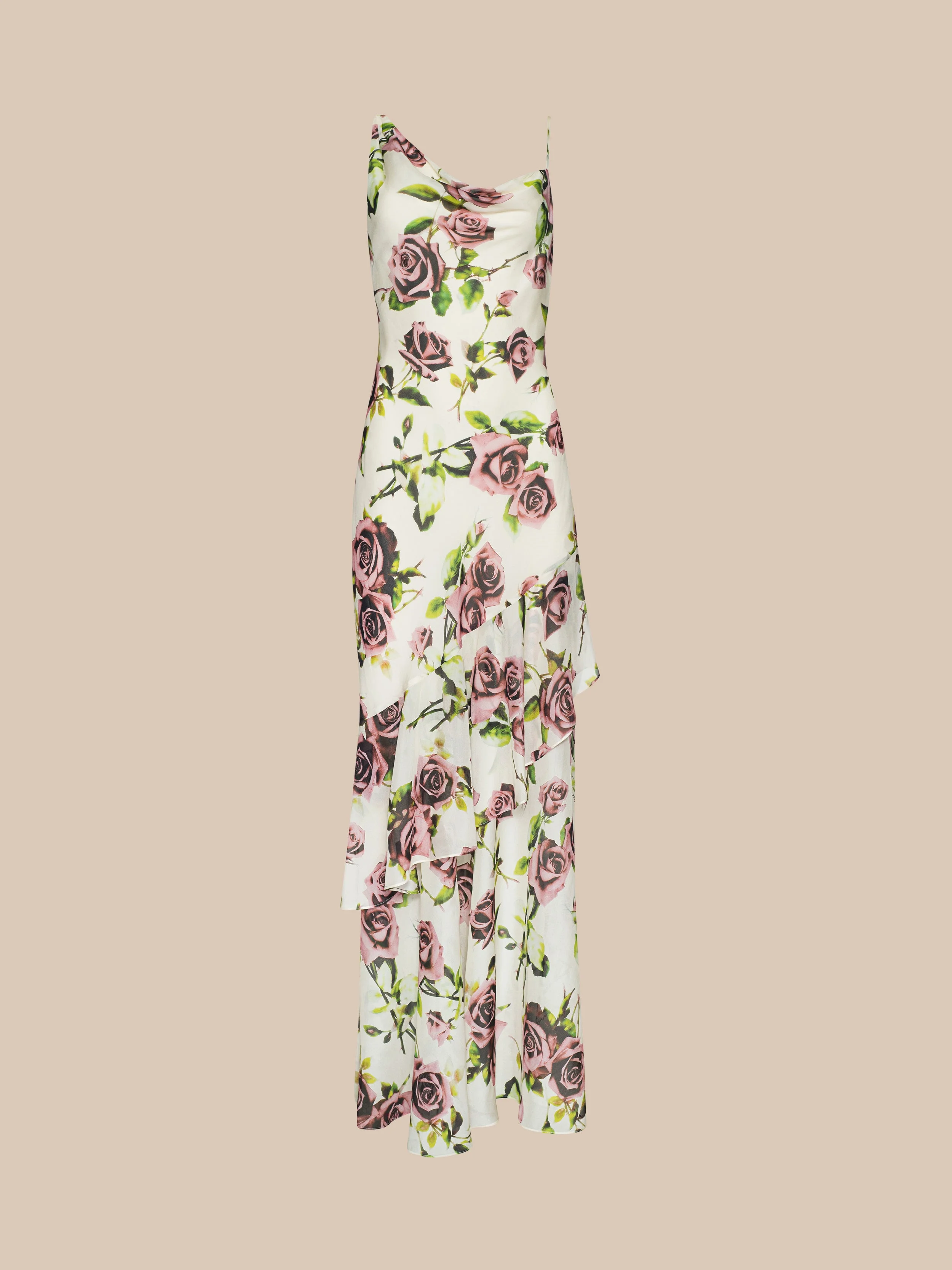 Viola Silk Cowl-Neck Gown - 1