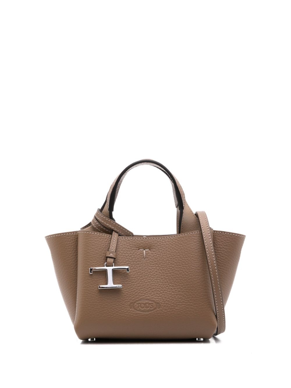 mini leather tote bag - 1