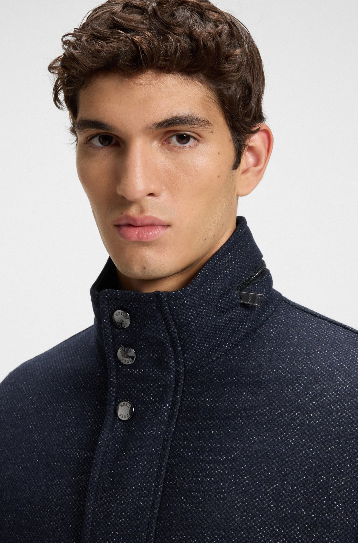 RELAXED-FIT WOOL-BLEND COAT WITH PACKABLE HOOD - 6
