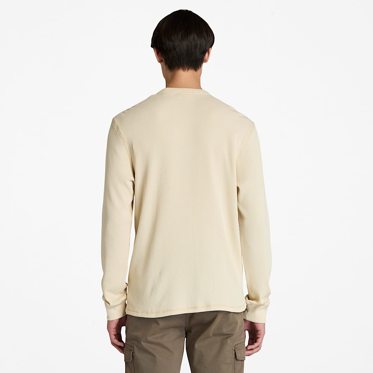 Men's Wharf River Waffle Long-Sleeve Polo Shirt - 4