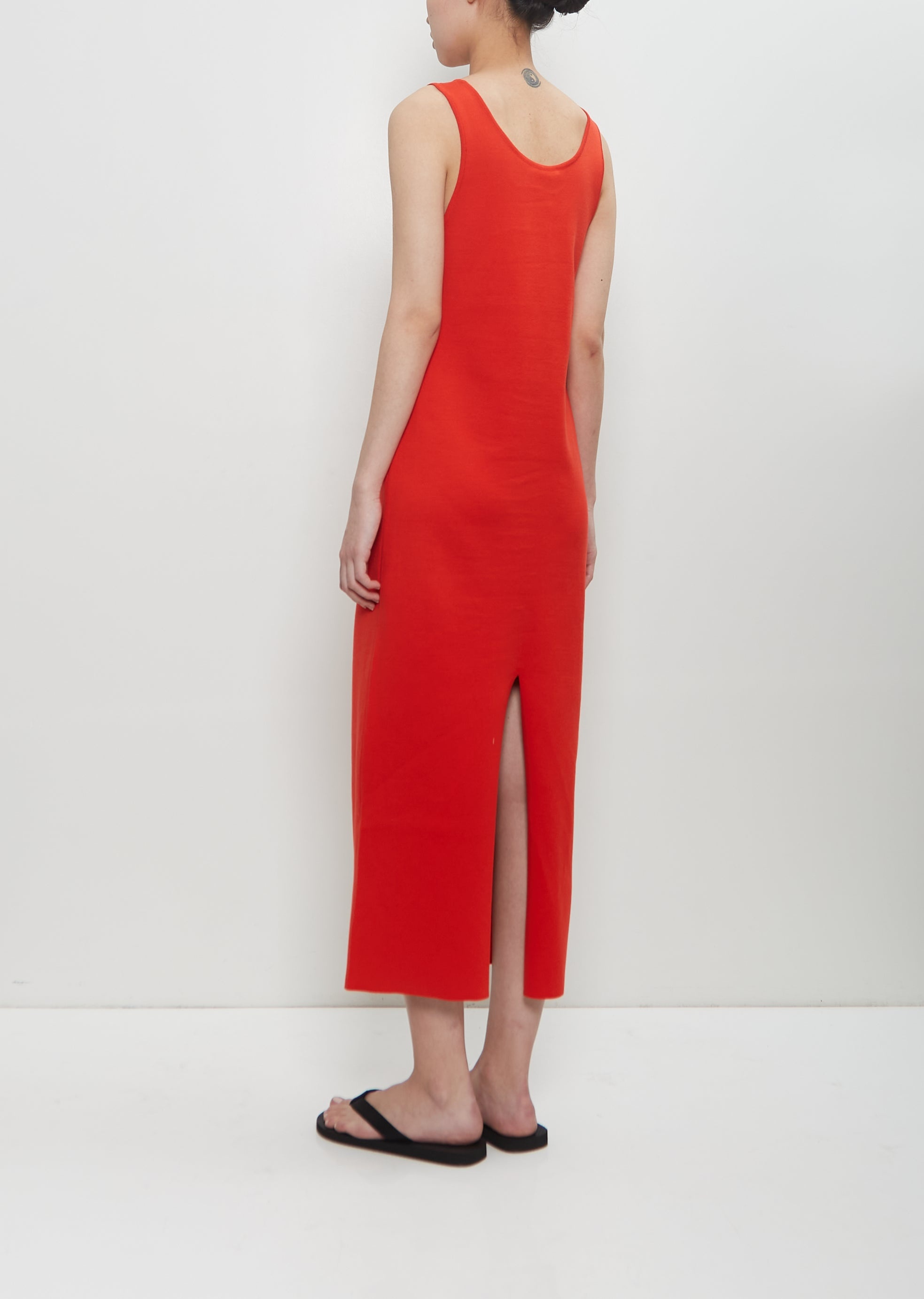 Cotton Silk Strech Double Face Knit Dress - 3