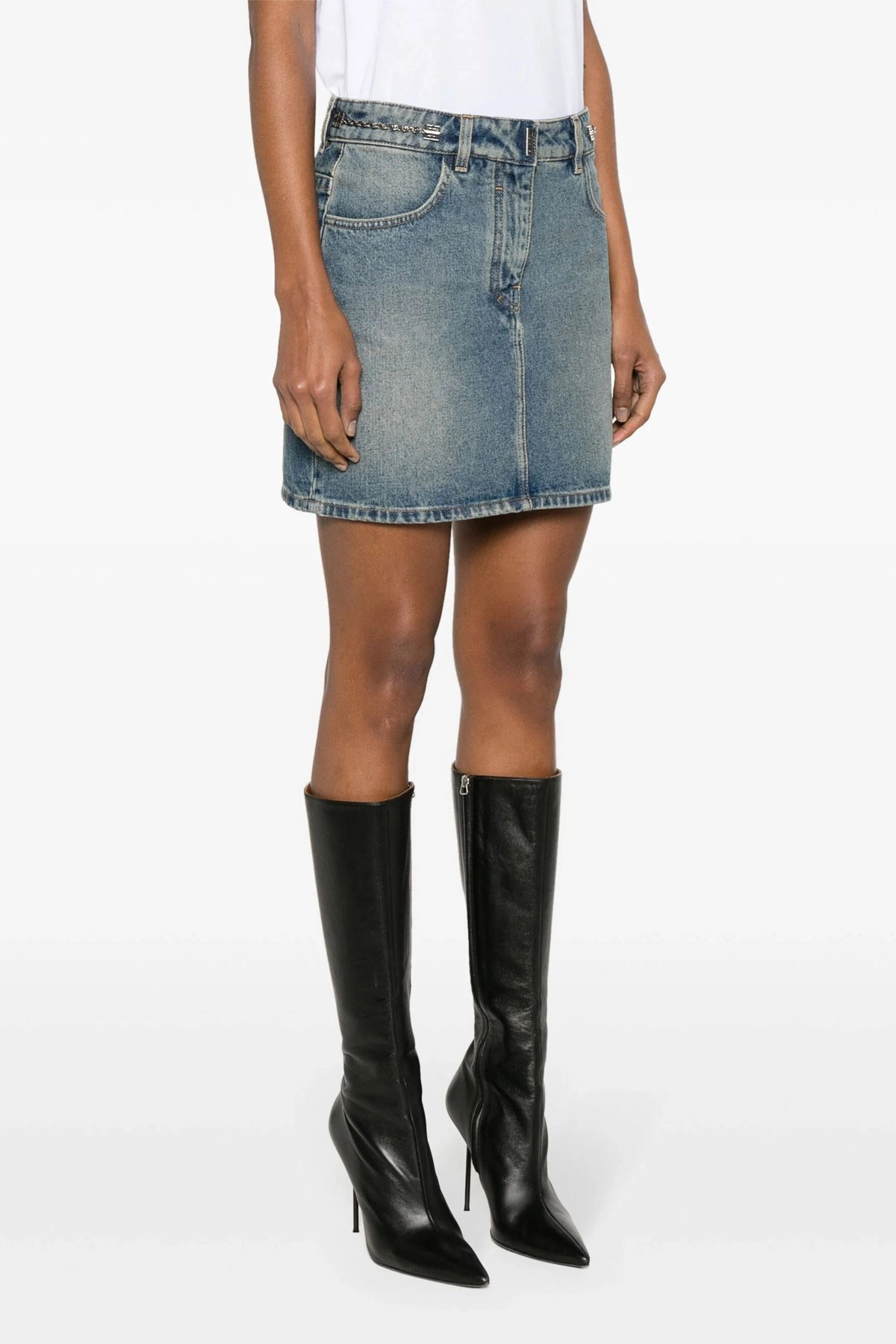 Denim mini skirt - 2