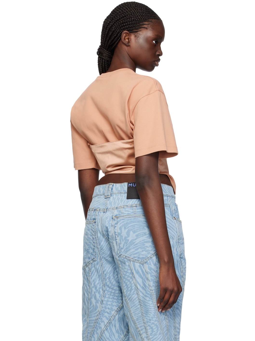 Tan Lace-Up T-Shirt - 3