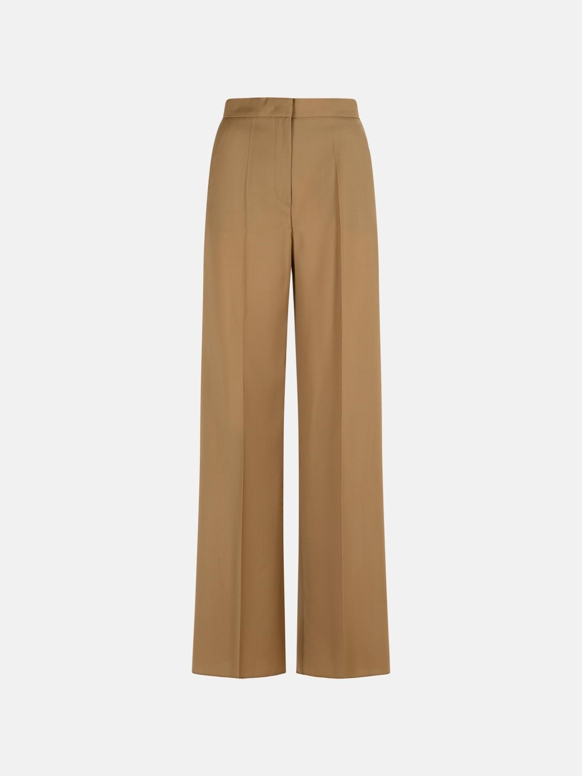 'FERNET' BEIGE VIRGIN WOOL PANTS - 1