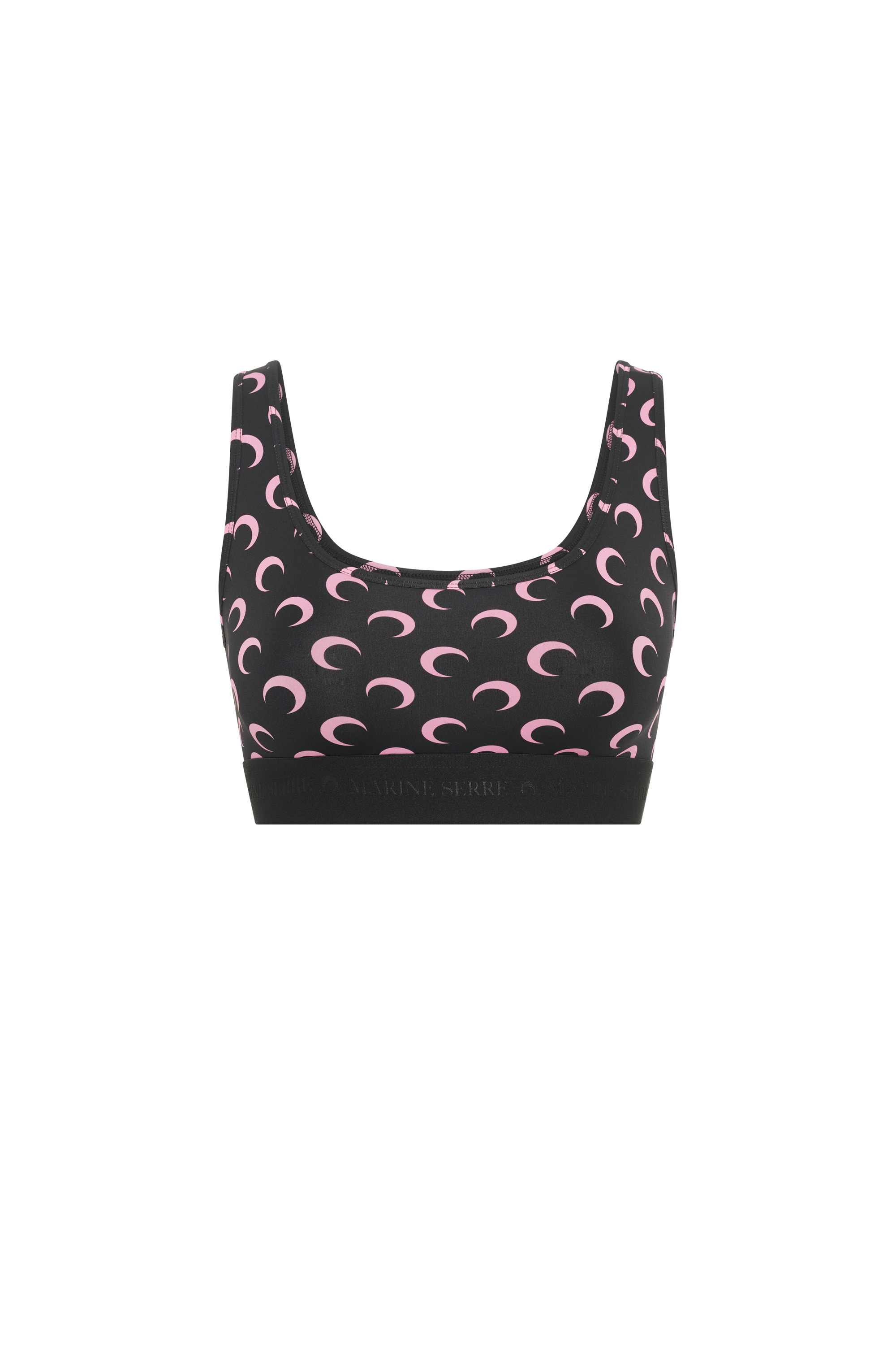 Moon Printed Jersey Sports Bra - 1