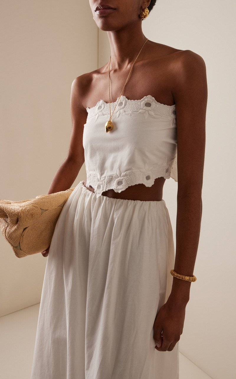 POSSE Antonette Cotton Tie Top white outlook