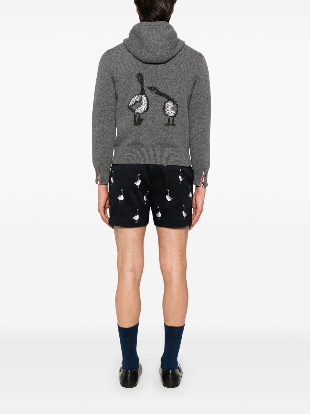 intarsia zip-up hoodie - 2