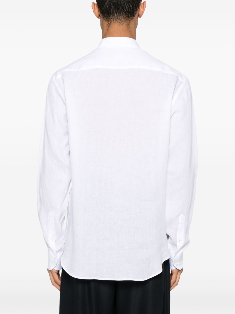 logo-embroidered shirt - 4