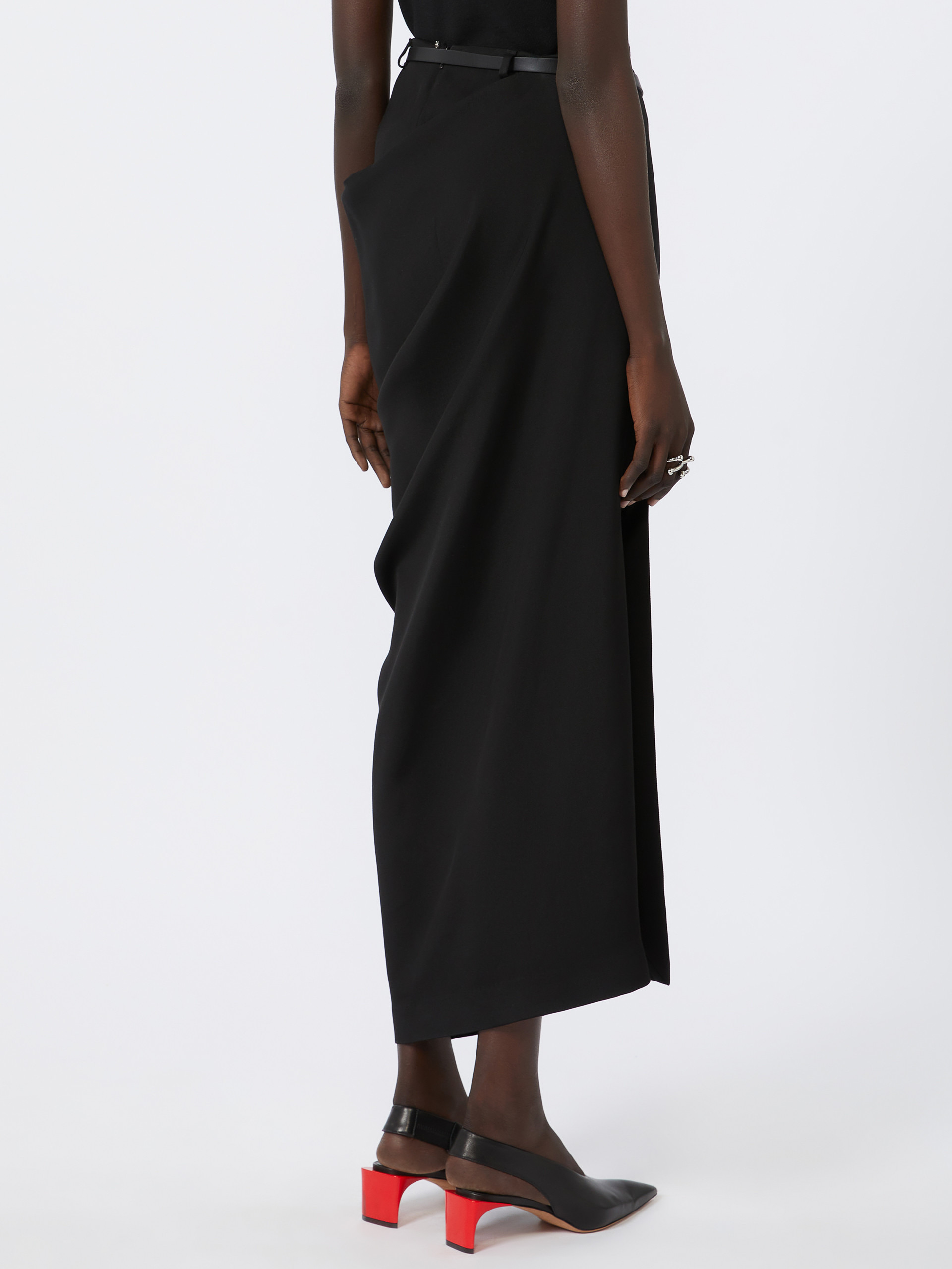 PONTIDA Asymmetric skirt with draping - 4