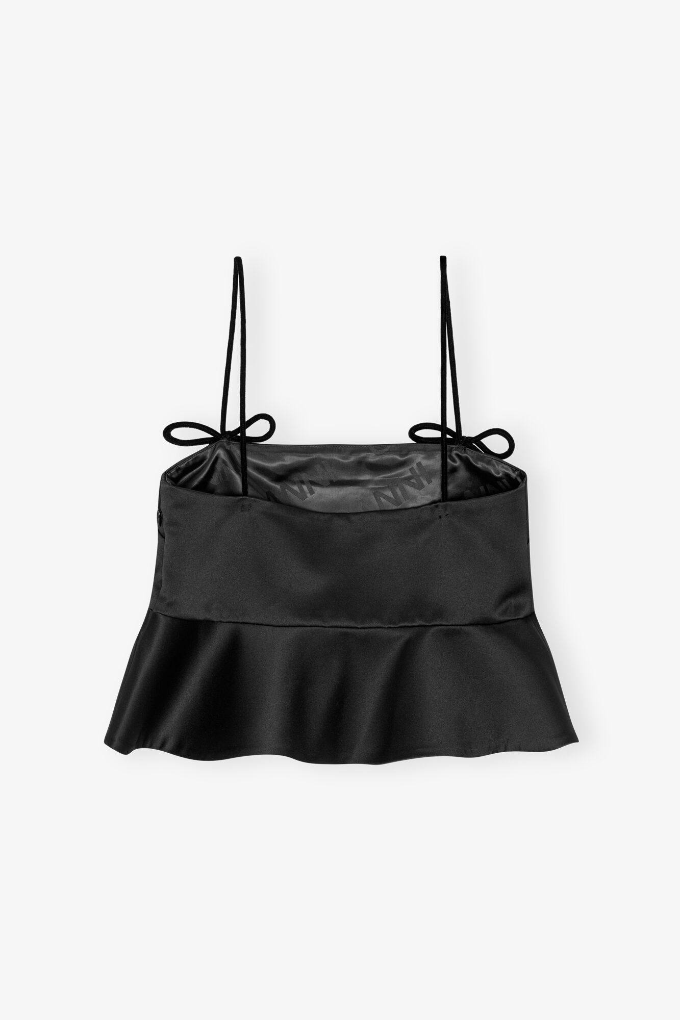 BLACK DUCHESSE SATIN TOP - 6