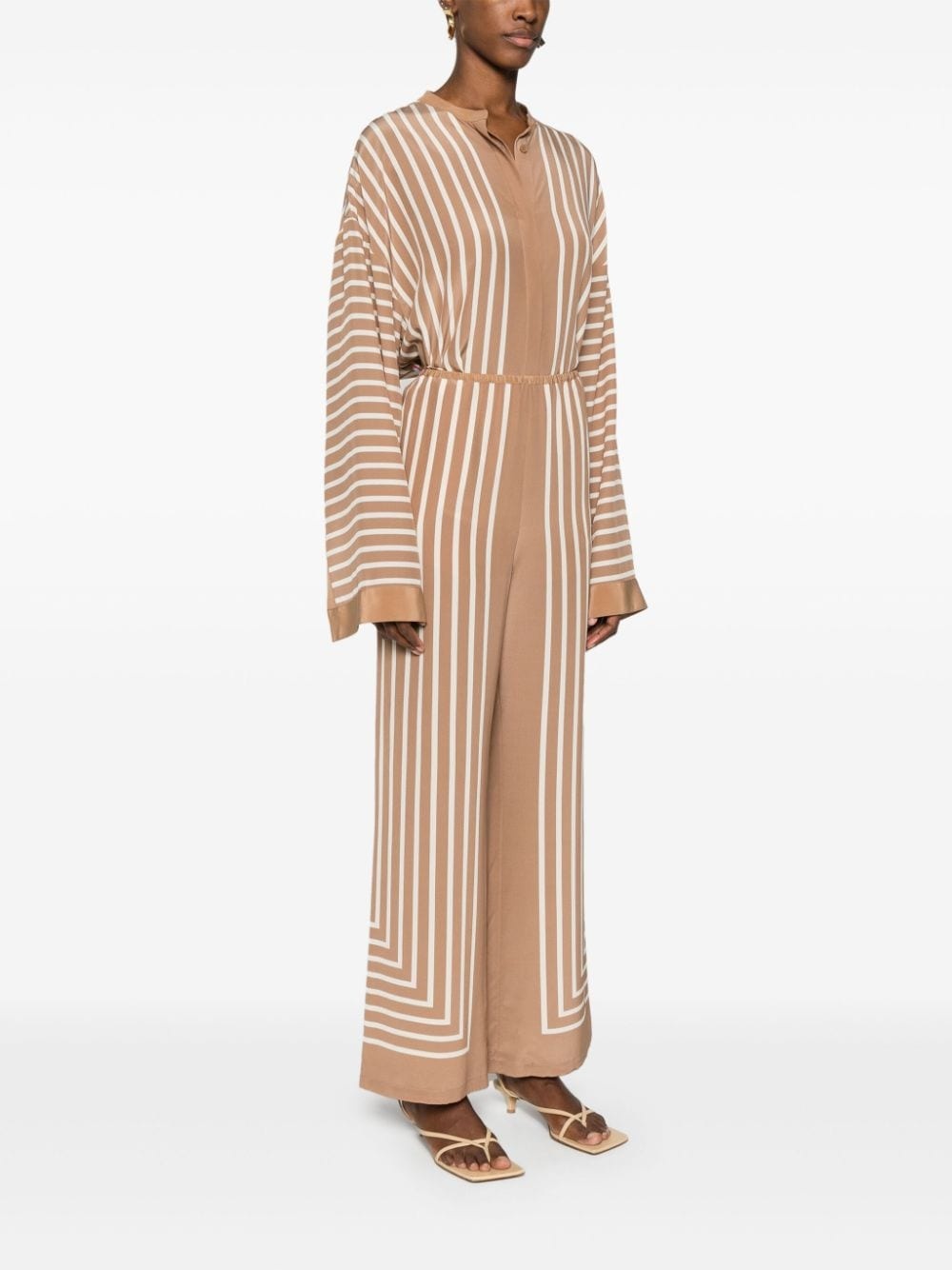 geometric-print silk palazzo pants - 3