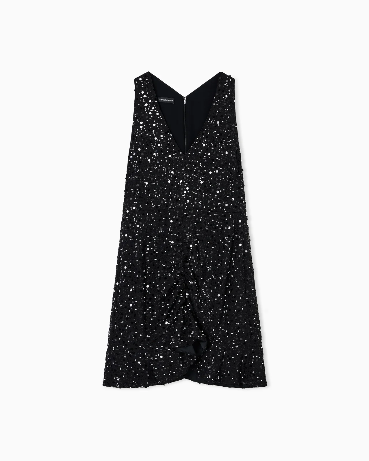 GEORGETTE DRESS WITH ALL-OVER BEADS AND SEQUINS - 1