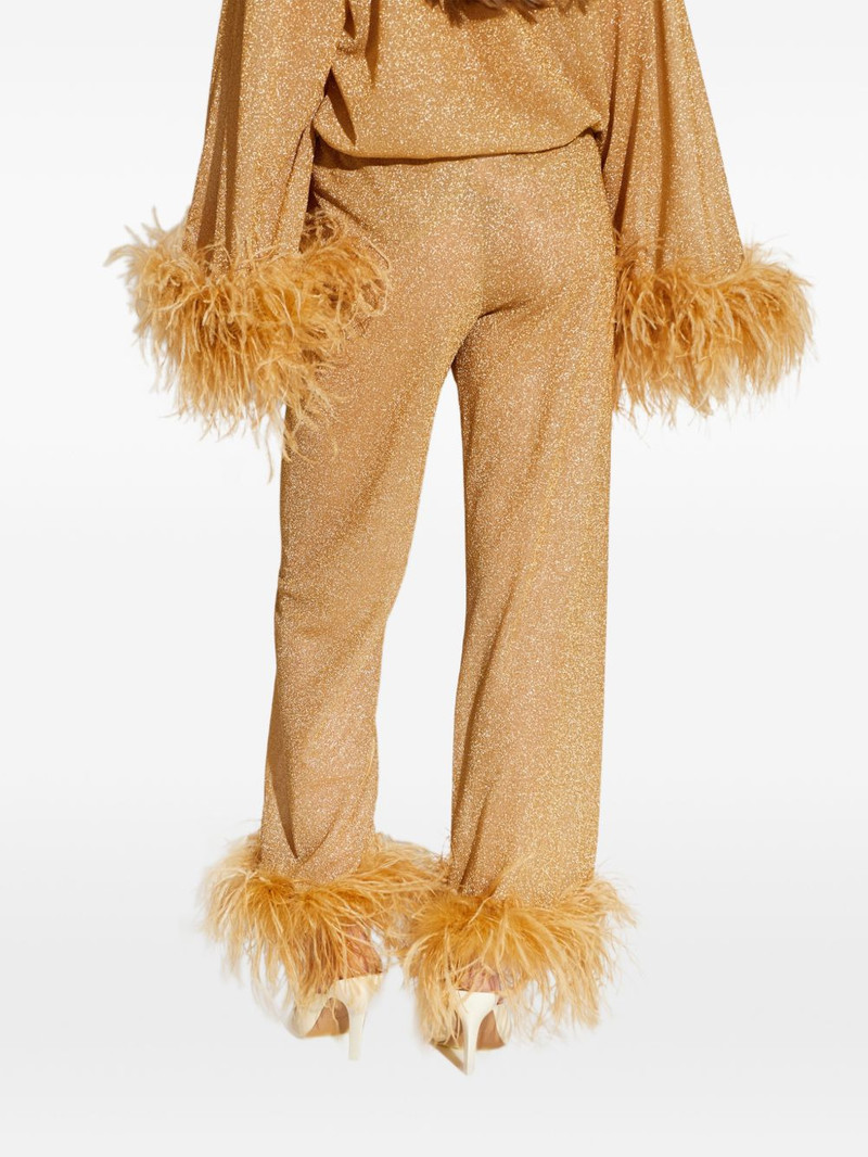 feather-trim trousers 4