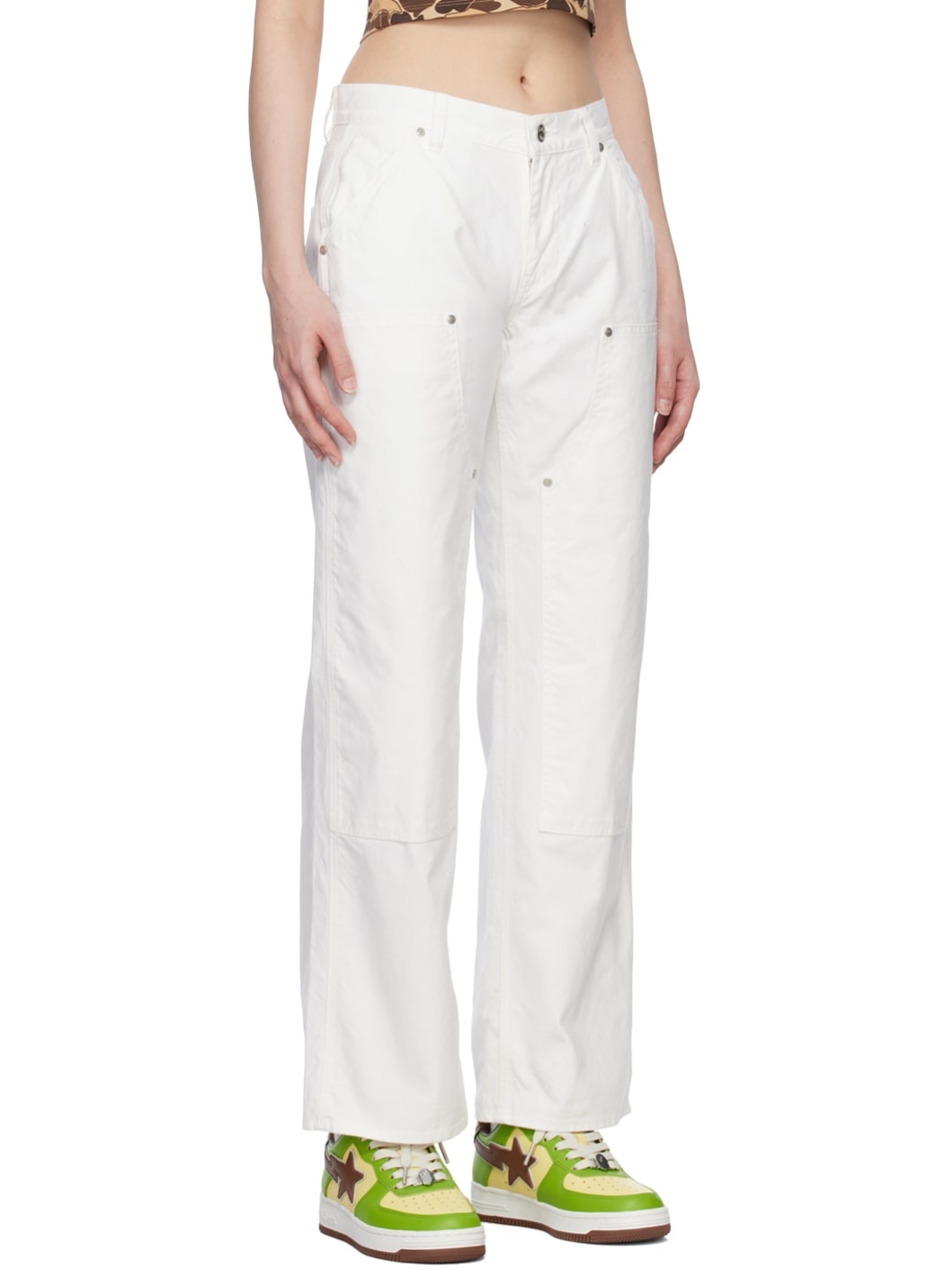 White Ape Head One Point Trousers - 2