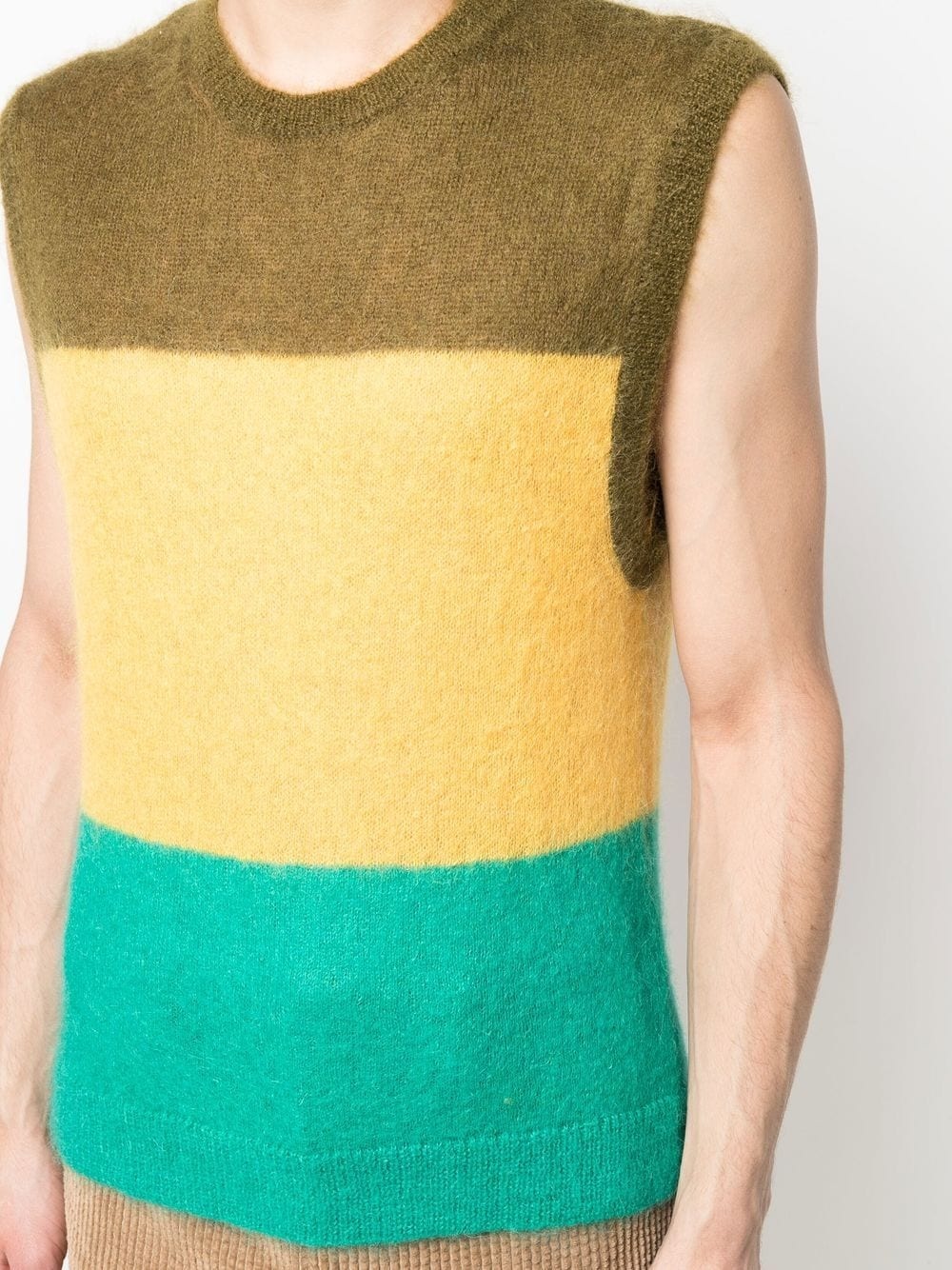 colour-block sleeveless jumper - 5