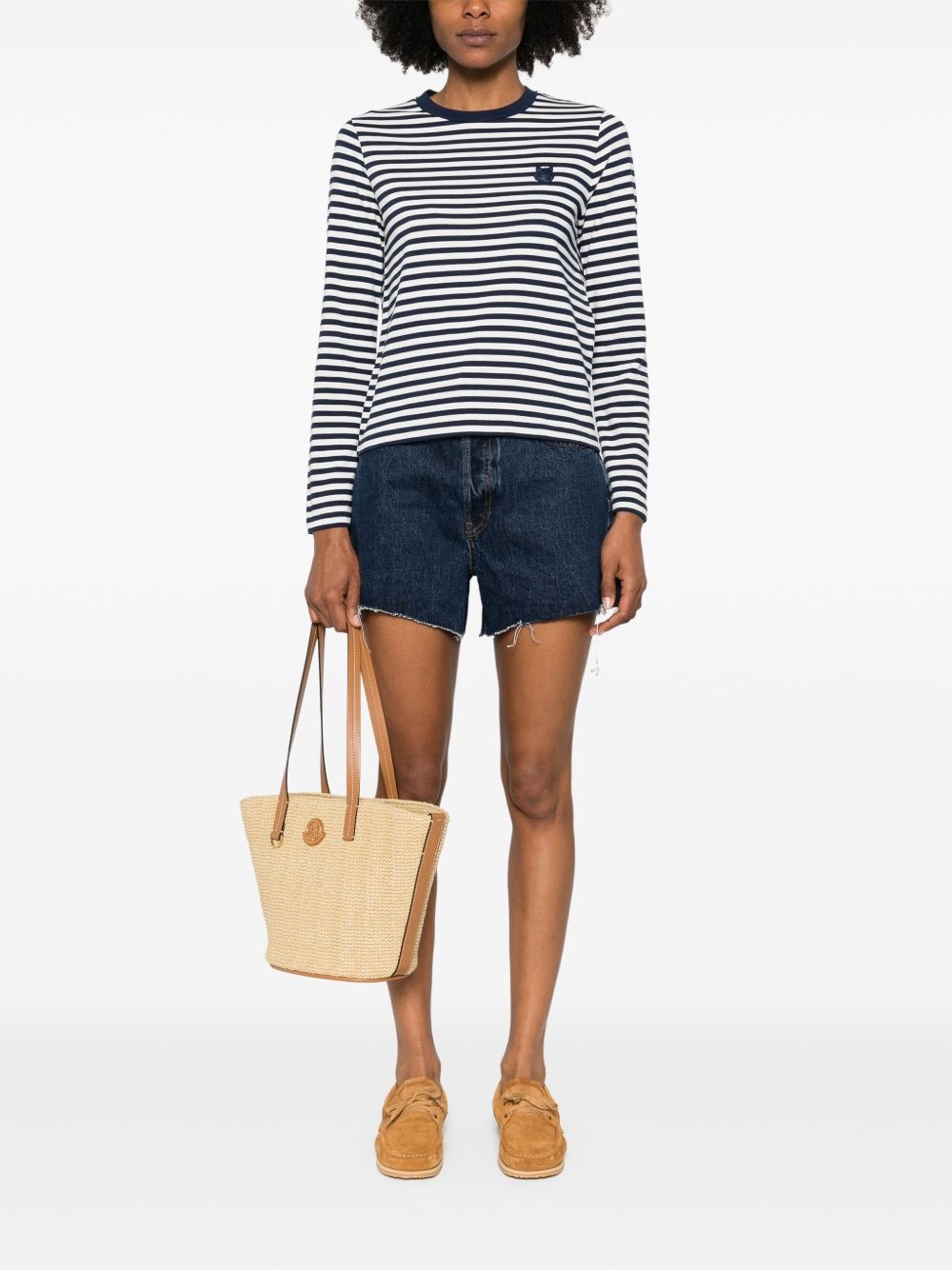 90s Low Slung denim shorts - 2