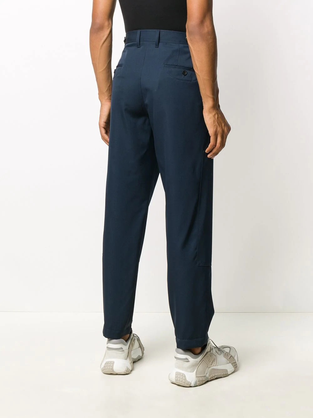 virgin wool straight-leg trousers - 4