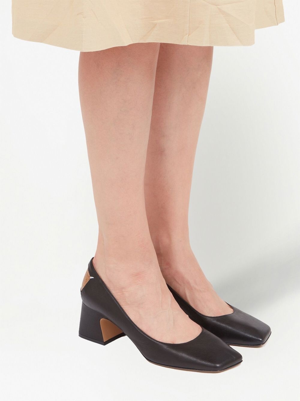 Décortiqué square-toe pumps - 4