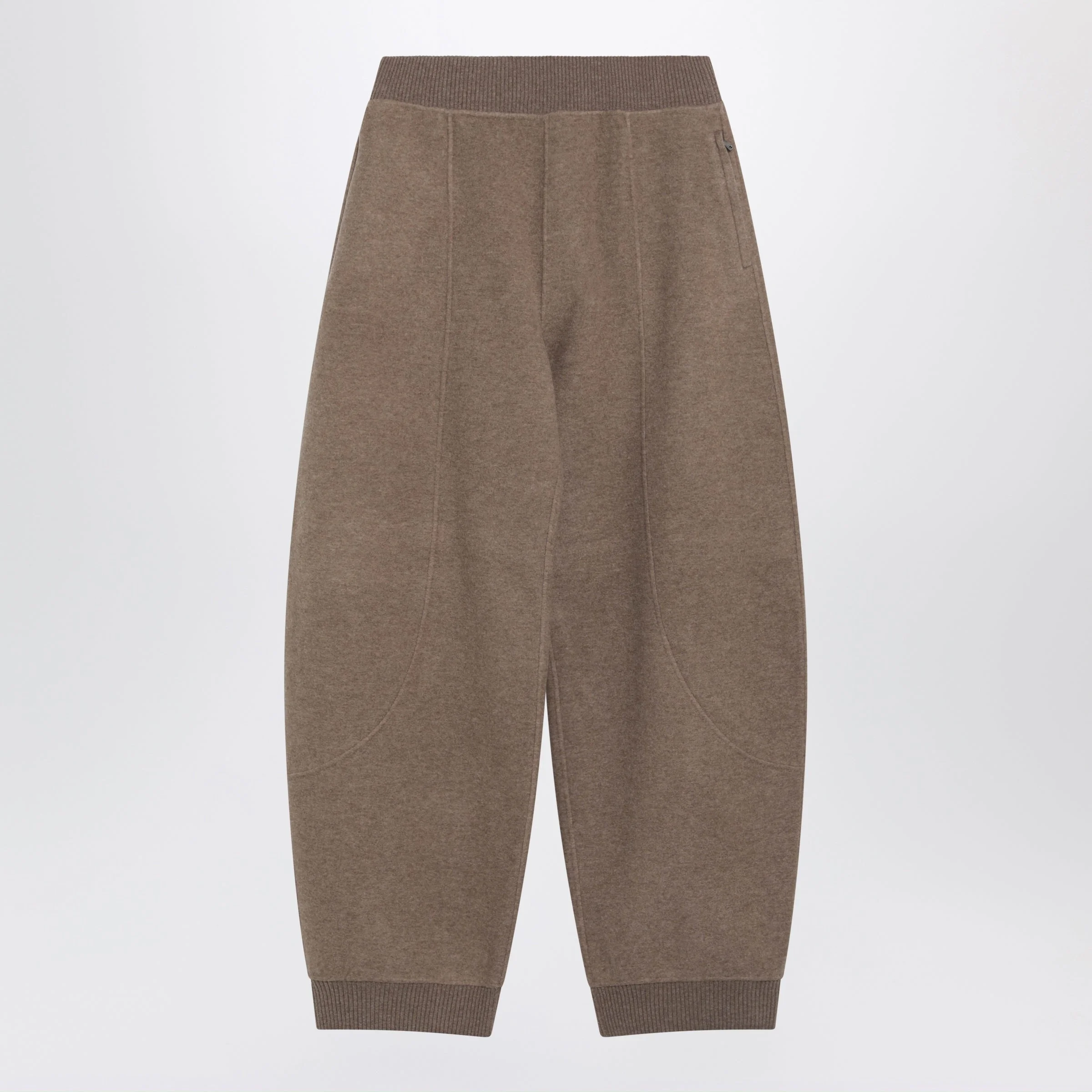Max Mara Brown Jogger Trousers In Wool And Cashmere Women - 1
