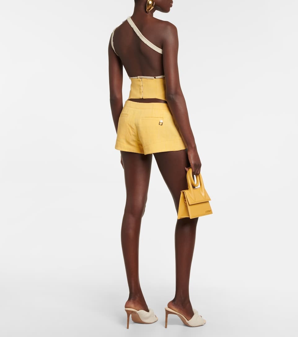 Le Short Areia high-rise linen-blend shorts - 3