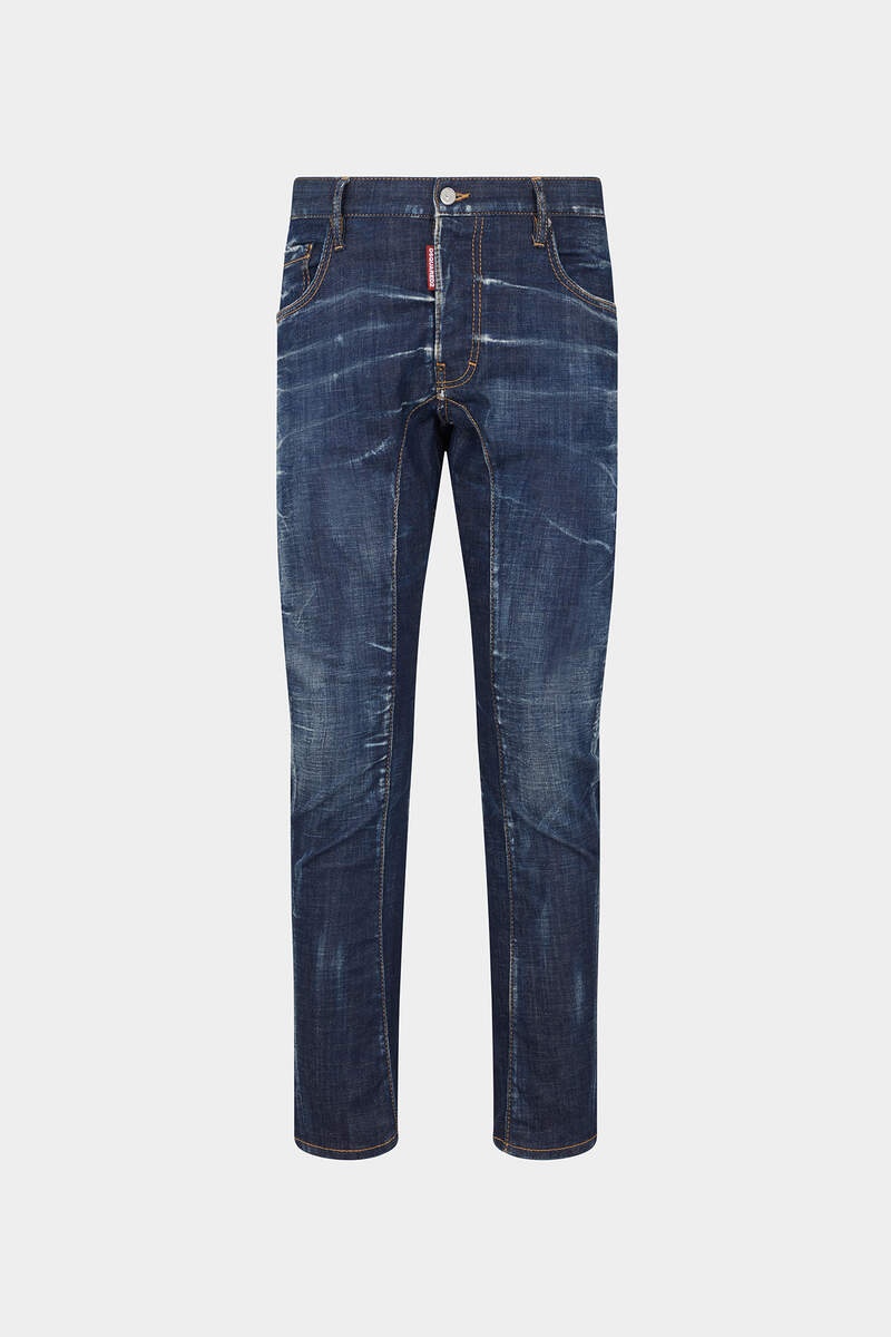 DSQUARED2 DARK CLEAN WASH TIDY BIKER JEANS | REVERSIBLE