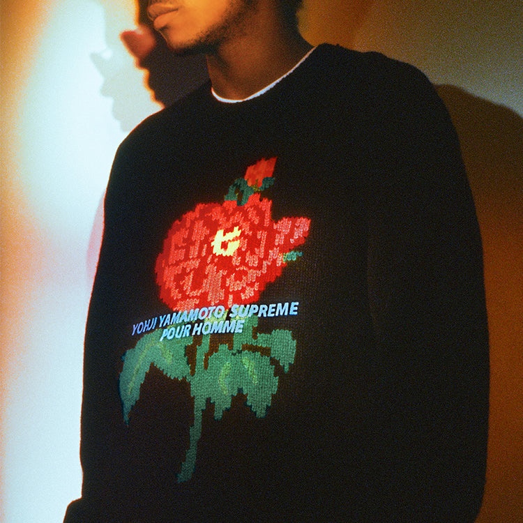 Supreme FW20 Week 4 Supreme x Yohji Yamamoto Crossover Rose Flower Pattern Unisex Black SUP-FW20-097 - 3