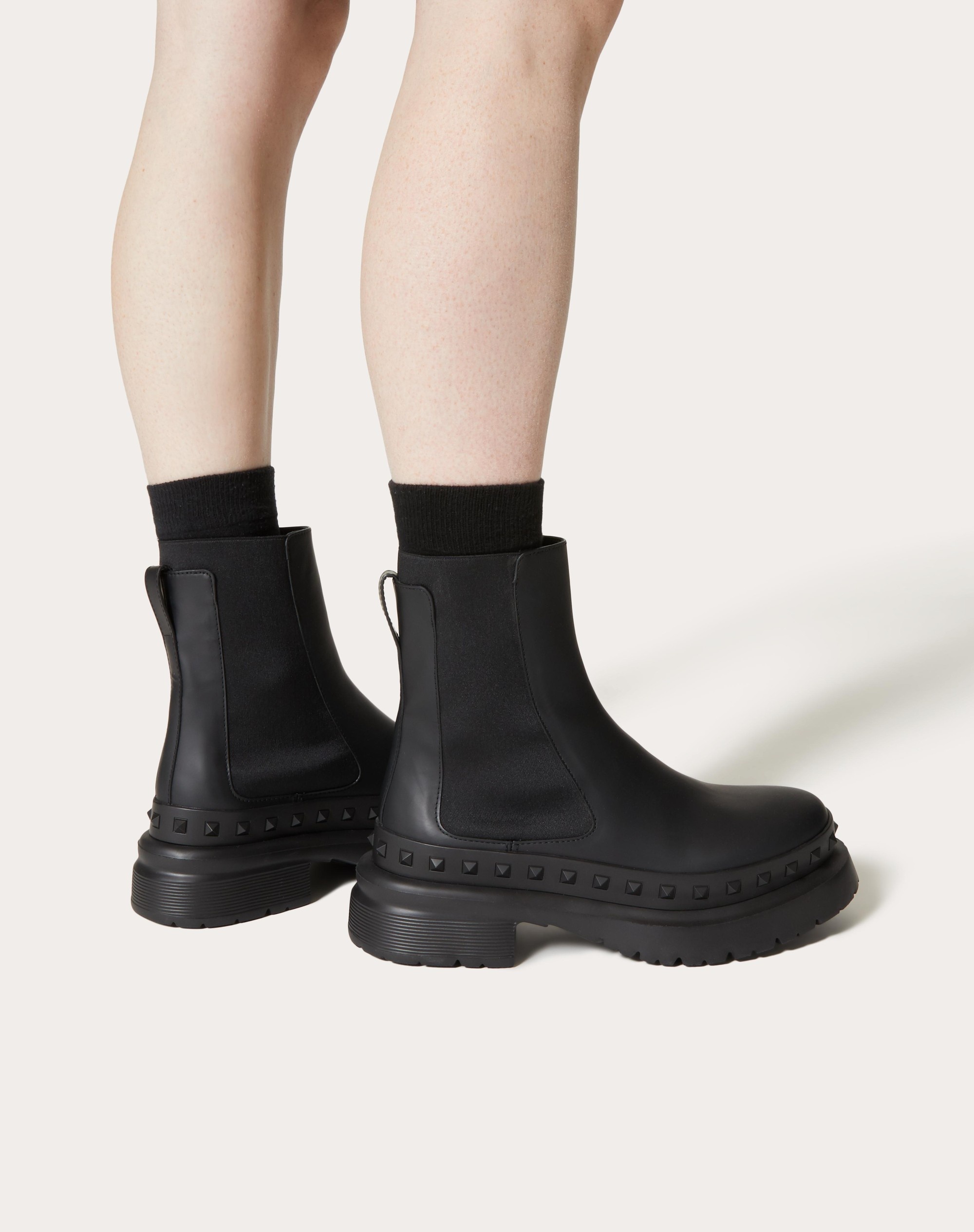 M-WAY ROCKSTUD ANKLE BOOT IN CALFSKIN LEATHER - 6