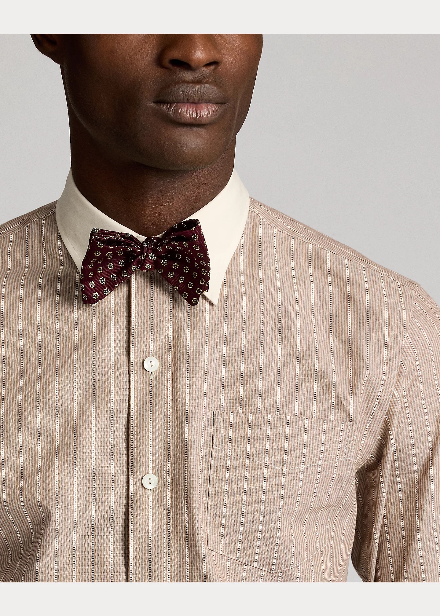 Slim Fit Striped Dobby Shirt - 5