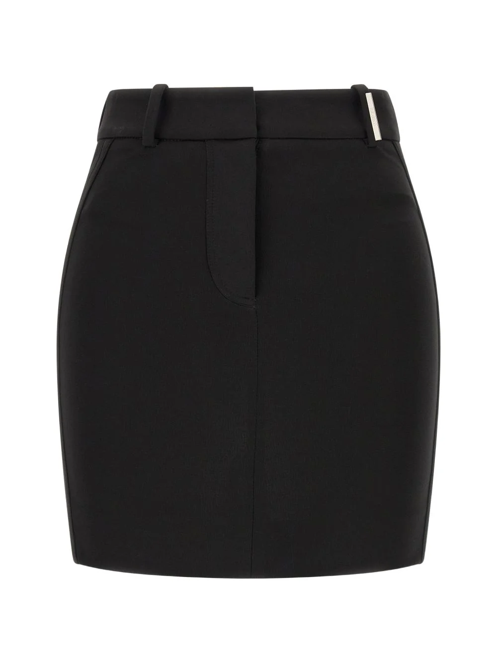 metal-plate logo-embroidered mini skirt - 1