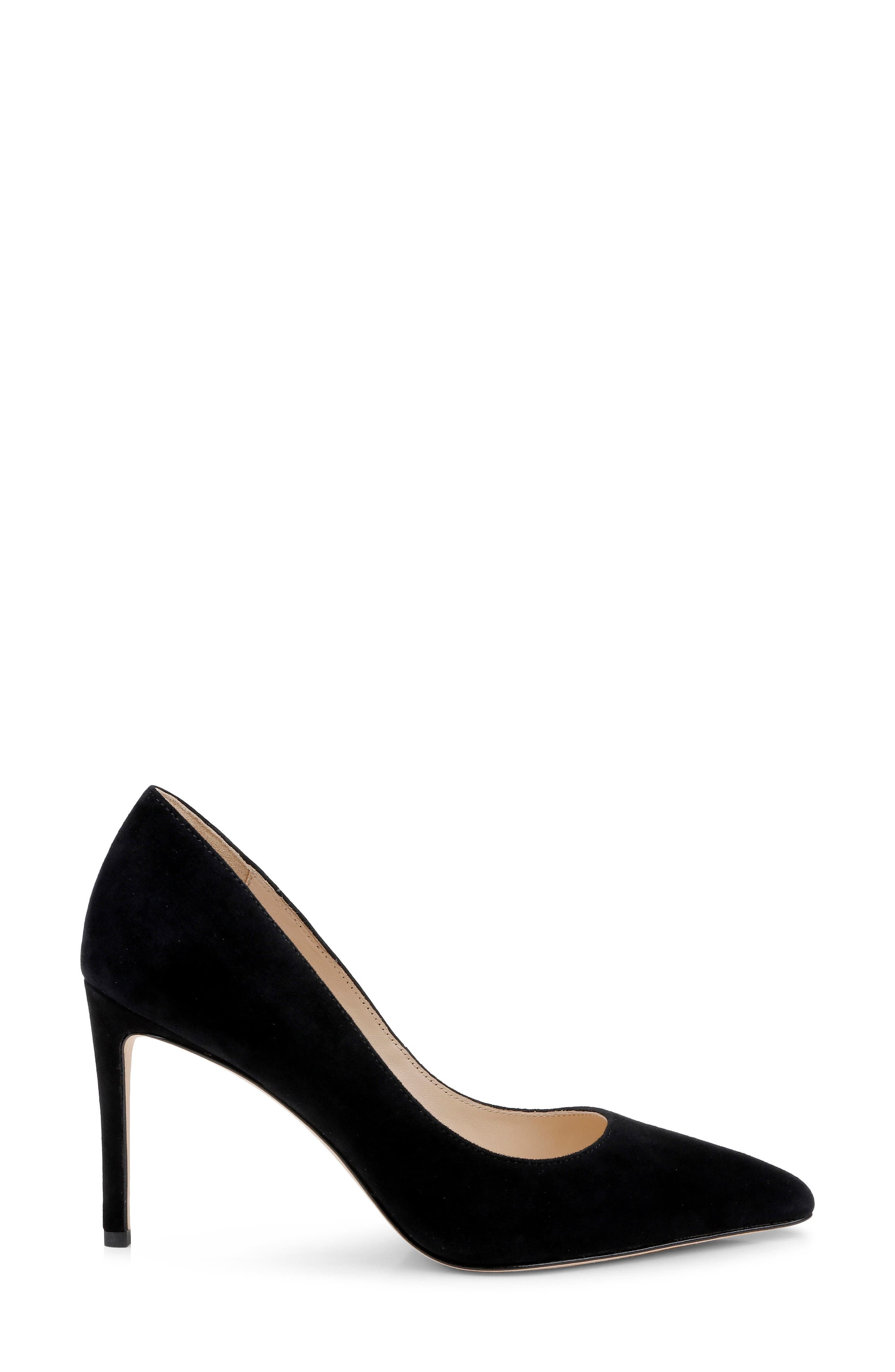 L'AGENCE Maelle Pointed Toe Pump in Black Suede at Nordstrom - 3