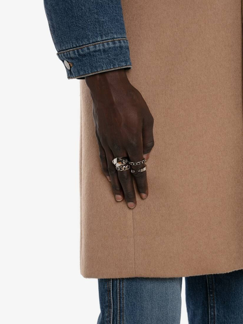 Skull And Stud Ring in Antique Silver 4