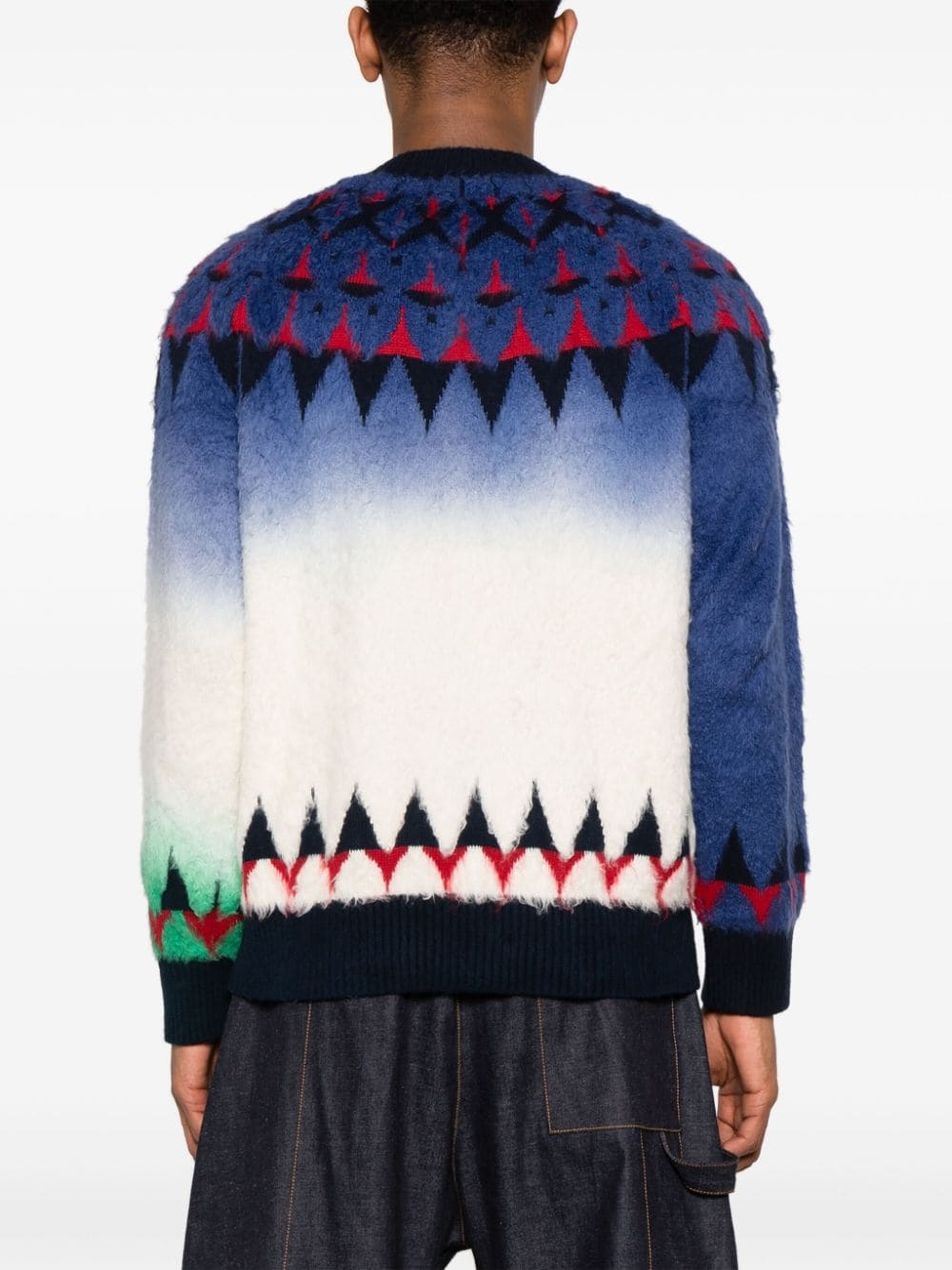 patterned-jacquard knitted jumper - 4