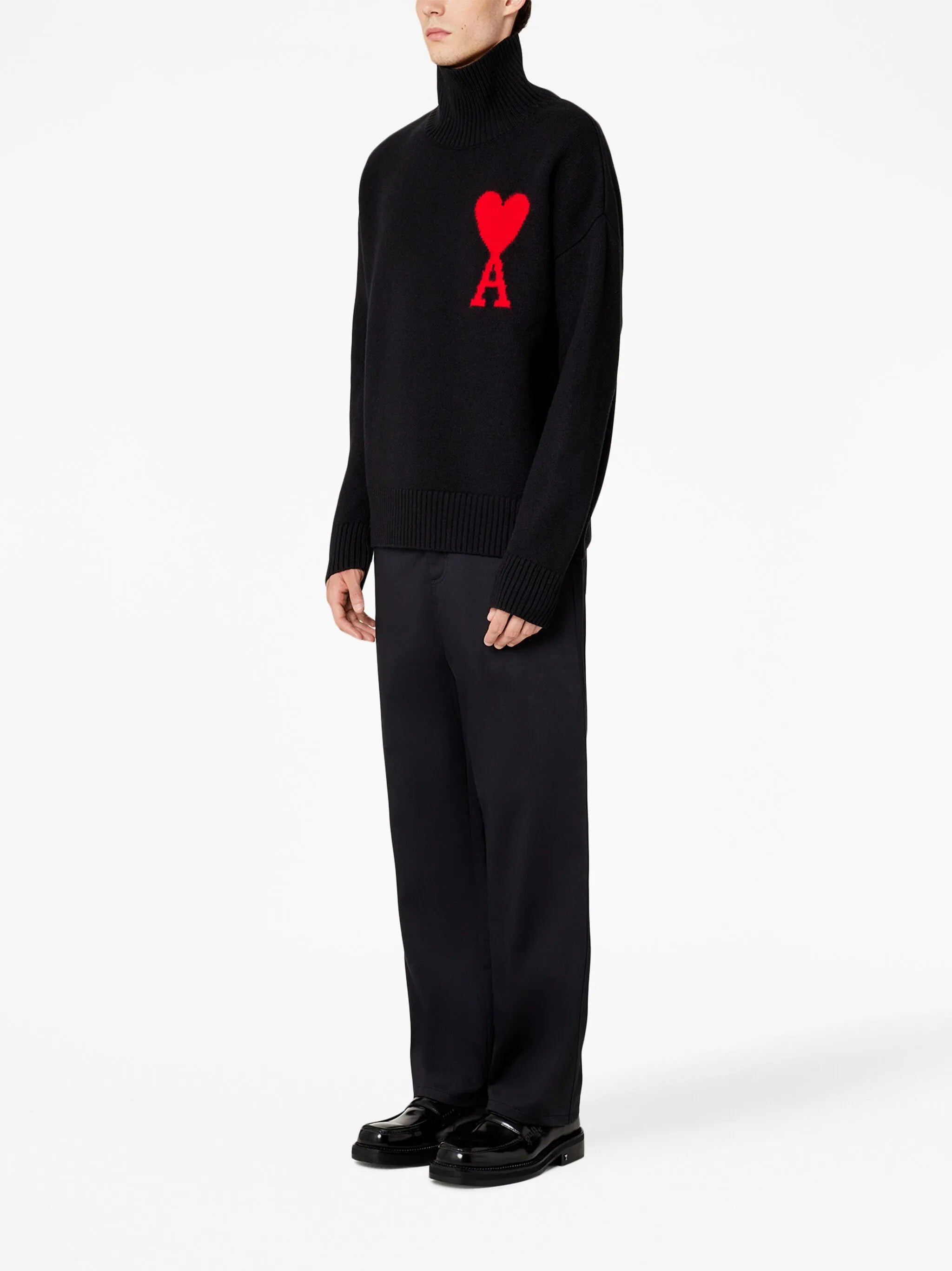 Ami Paris Ami De Coeur Roll-neck Wool Jumper - 5