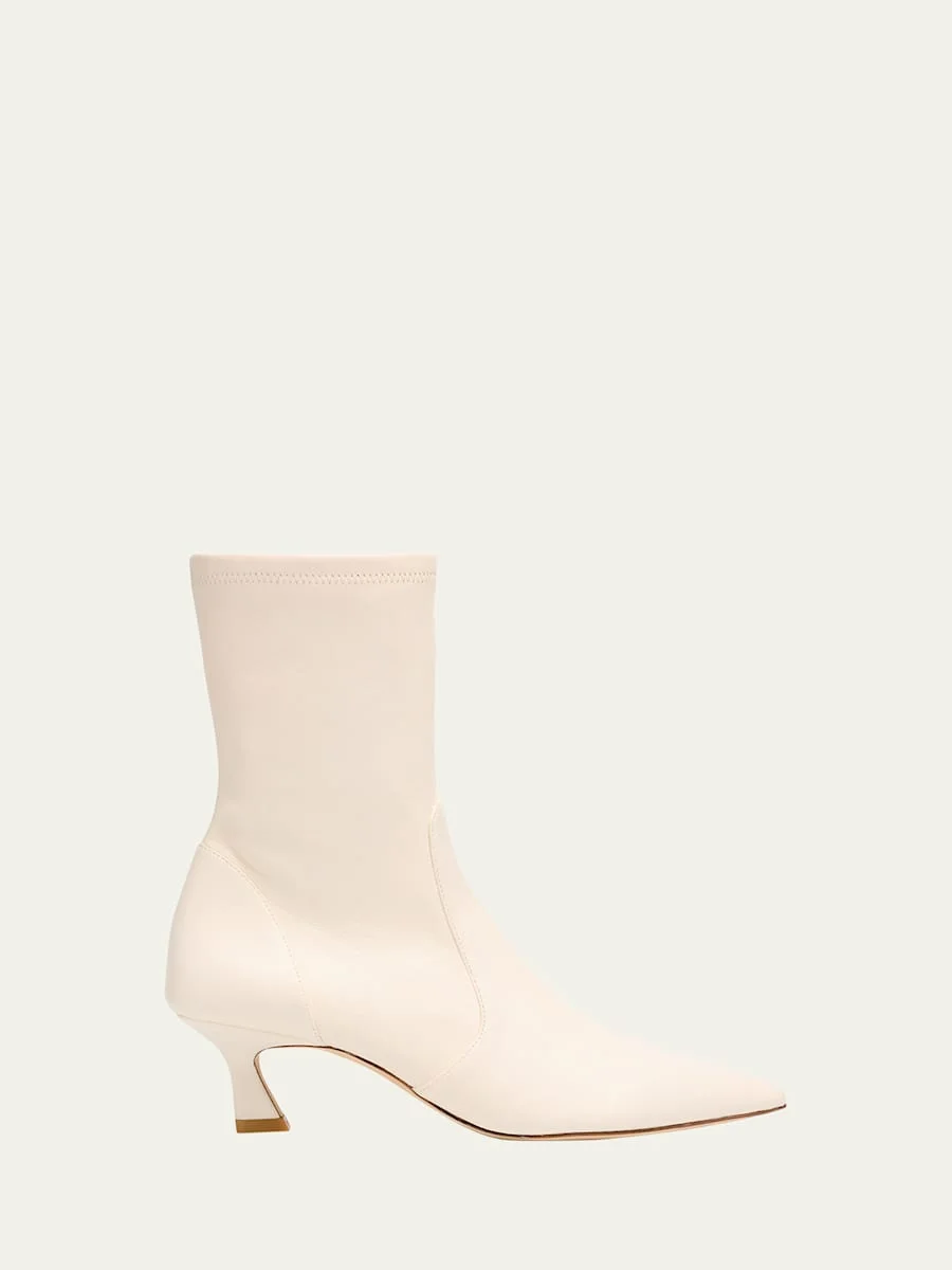 50mm Vinnie Stretch Leather Booties - 1