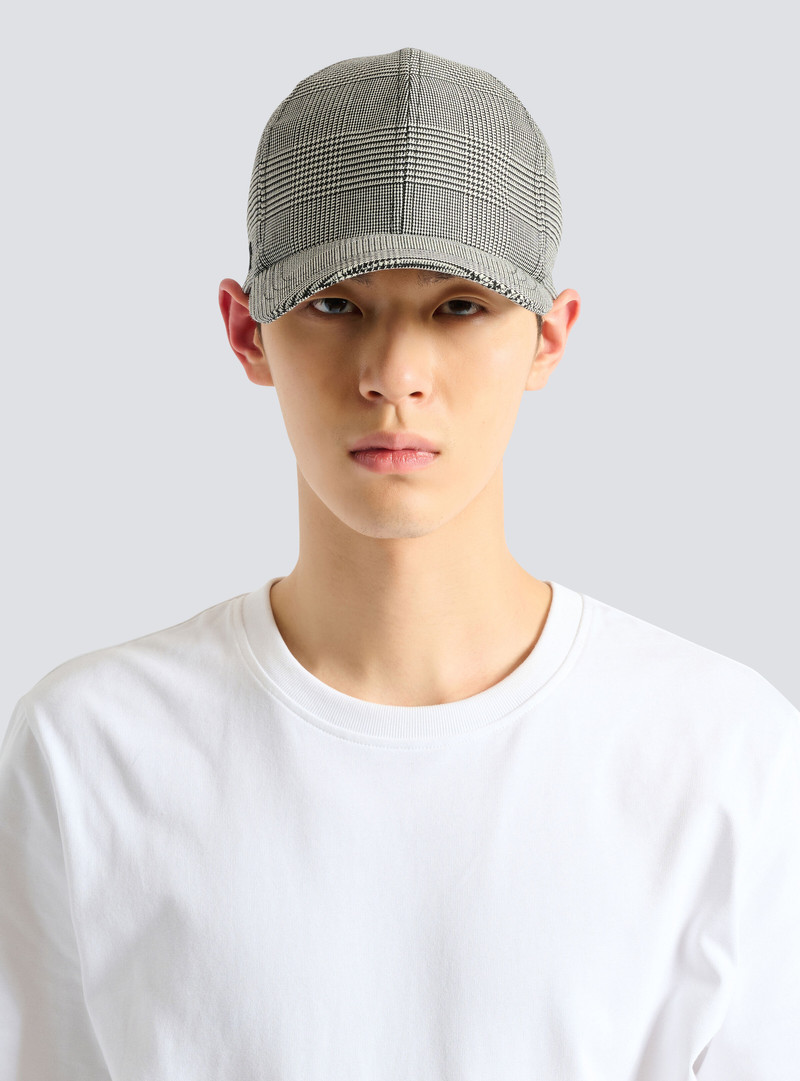 Balmain Cap with Prince of Wales check outlook