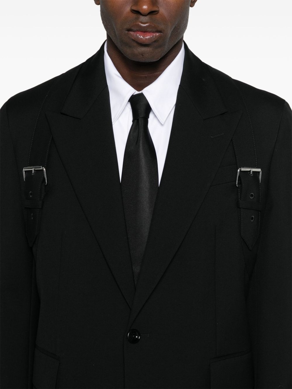 Harness single-breasted wool blazer - 5